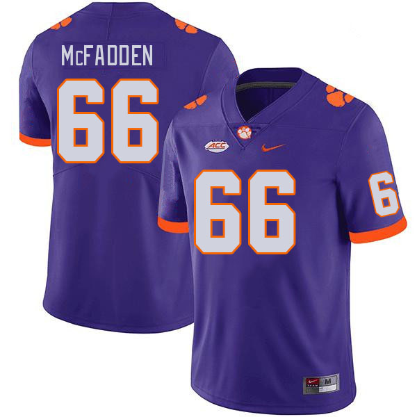 Clemson Tigers #66 Banks McFadden College Football Jerseys Stitched Sale-Purple